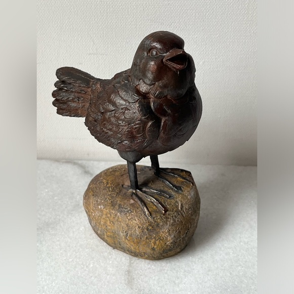 Vintage brown bird on top of the rock 4.75” high - Picture 1 of 9